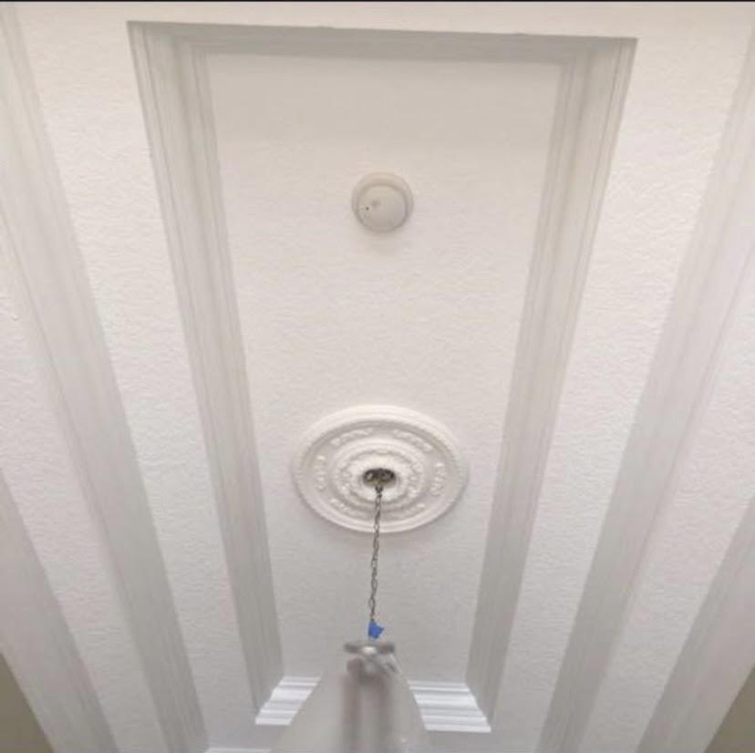 Custom ceiling trim before painting